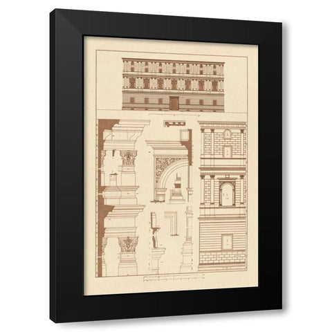 Palazzo Giraud at Rome Black Modern Wood Framed Art Print with Double Matting by Buhlmann, J.