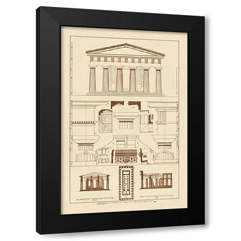 Temple of Vintageeidon at Paestum Black Modern Wood Framed Art Print with Double Matting by Buhlmann, J.