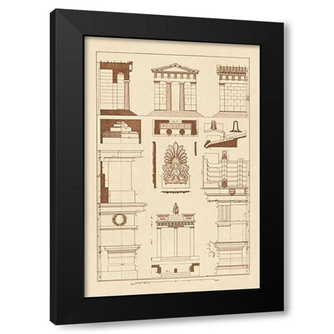 Temple of Diana, Monument of Thrasyllus Black Modern Wood Framed Art Print with Double Matting by Buhlmann, J.