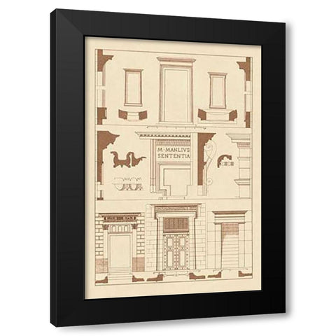 Doorways Black Modern Wood Framed Art Print by Buhlmann, J.