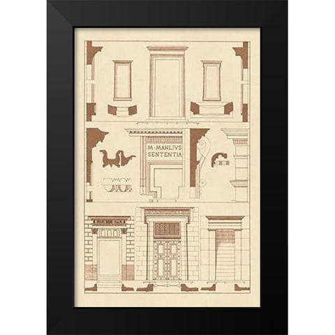 Doorways Black Modern Wood Framed Art Print by Buhlmann, J.