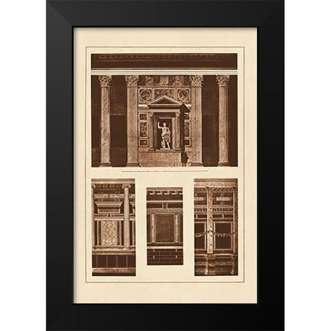 Wall Facing with Marble Black Modern Wood Framed Art Print by Buhlmann, J.