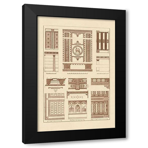 Ceilings with Visible Course of Beams Black Modern Wood Framed Art Print with Double Matting by Buhlmann, J.