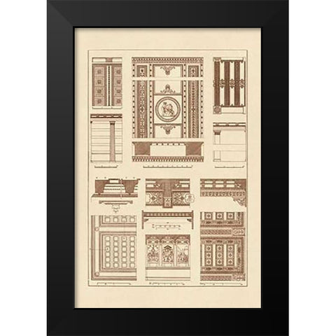 Ceilings with Visible Course of Beams Black Modern Wood Framed Art Print by Buhlmann, J.