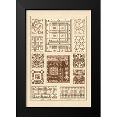 Ceilings with Bays and Mouldings Black Modern Wood Framed Art Print by Buhlmann, J.