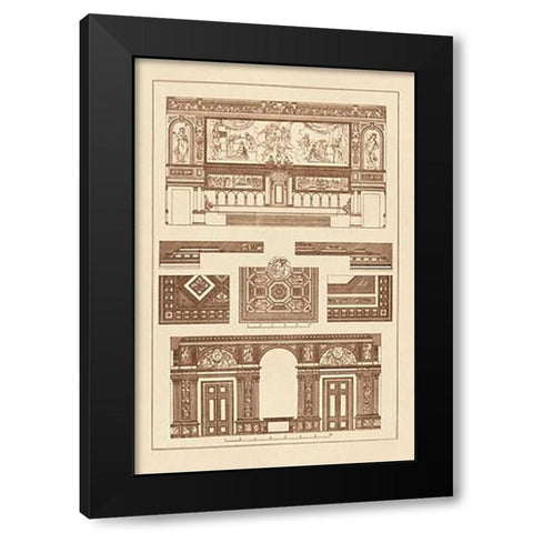 Decoration of Large Halls Black Modern Wood Framed Art Print with Double Matting by Buhlmann, J.