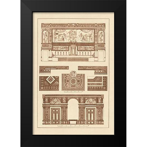 Decoration of Large Halls Black Modern Wood Framed Art Print by Buhlmann, J.