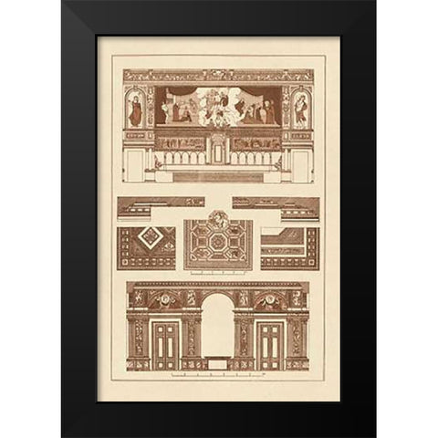 Decoration of Large Halls, PolyMuseumome Black Modern Wood Framed Art Print by Buhlmann, J.