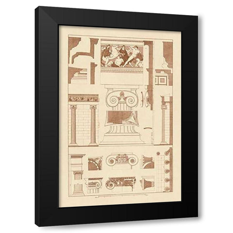 Ionic Orders and Capitals, PolyMuseumome Black Modern Wood Framed Art Print with Double Matting by Buhlmann, J.