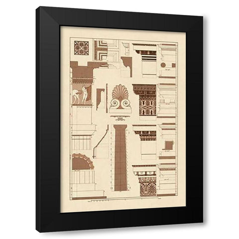 Details of Parthenon, PolyMuseumome Black Modern Wood Framed Art Print by Buhlmann, J.
