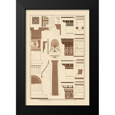 Details of Parthenon, PolyMuseumome Black Modern Wood Framed Art Print by Buhlmann, J.