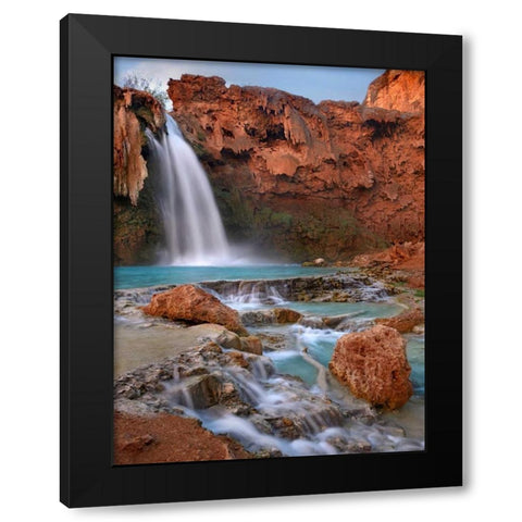 Havasu Falls, Grand Canyon, Arizona Black Modern Wood Framed Art Print by Fitzharris, Tim