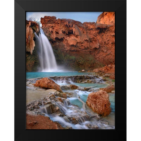 Havasu Falls, Grand Canyon, Arizona Black Modern Wood Framed Art Print by Fitzharris, Tim