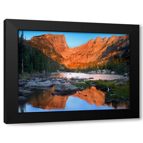 Dream Lake, Rocky Mountain National Park, Colorado Black Modern Wood Framed Art Print by Fitzharris, Tim