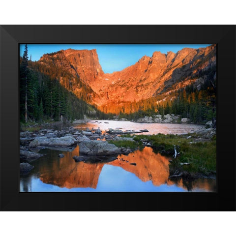 Dream Lake, Rocky Mountain National Park, Colorado Black Modern Wood Framed Art Print by Fitzharris, Tim