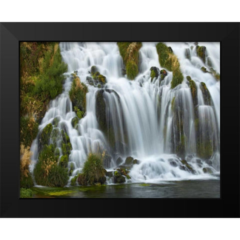 Waterfall, Niagara Springs, Thousand Springs State Park, Idaho. Black Modern Wood Framed Art Print by Fitzharris, Tim