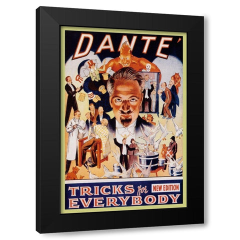 Magicians: Dante: Tricks for Everybody Black Modern Wood Framed Art Print with Double Matting by Unknown