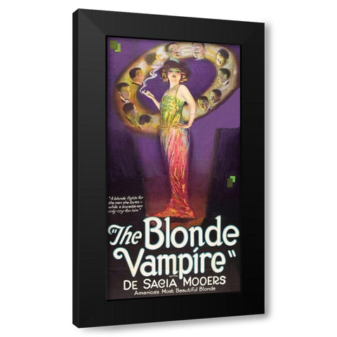 Vintage Film Posters: Blonde Vampire Black Modern Wood Framed Art Print with Double Matting by Unknown