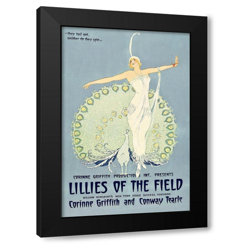Vintage Film Posters: Lilies of the Field Black Modern Wood Framed Art Print by Unknown