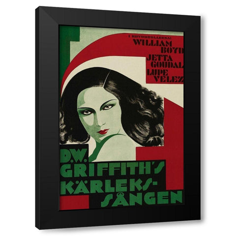 Vintage Film Posters: Lady of the Pavements Black Modern Wood Framed Art Print with Double Matting by Unknown