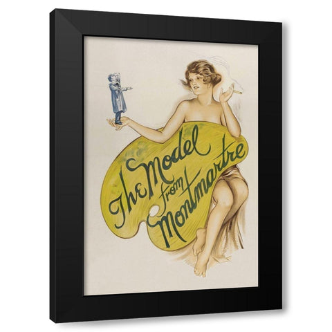 Vintage Film Posters: Model from Montmartre Black Modern Wood Framed Art Print with Double Matting by Unknown