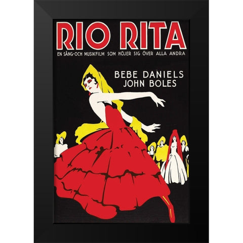 Vintage Film Posters: Rio Rita Black Modern Wood Framed Art Print by Unknown