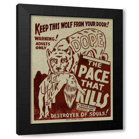 Vintage Vices: Dope: The Pace That Kills Black Modern Wood Framed Art Print by Vintage Vices