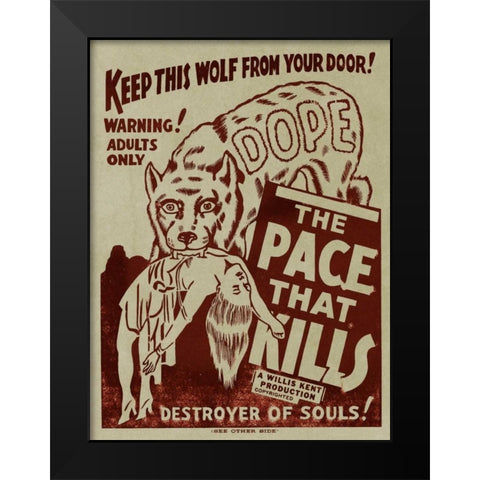 Vintage Vices: Dope: The Pace That Kills Black Modern Wood Framed Art Print by Vintage Vices