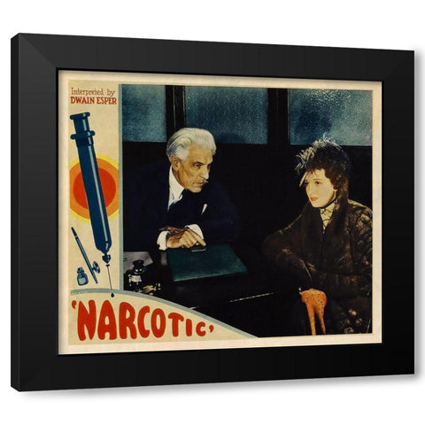 Vintage Vices: Narcotic Black Modern Wood Framed Art Print with Double Matting by Vintage Vices