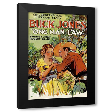 Vintage Westerns: Pioneer Scout Black Modern Wood Framed Art Print by Unknown