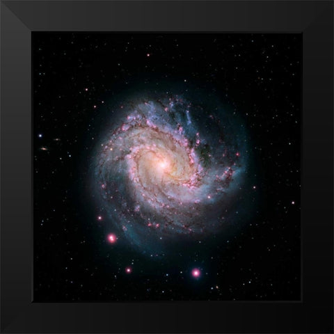 M83 - Spiral Galaxy - Hubble-Magellan Composite Black Modern Wood Framed Art Print by NASA