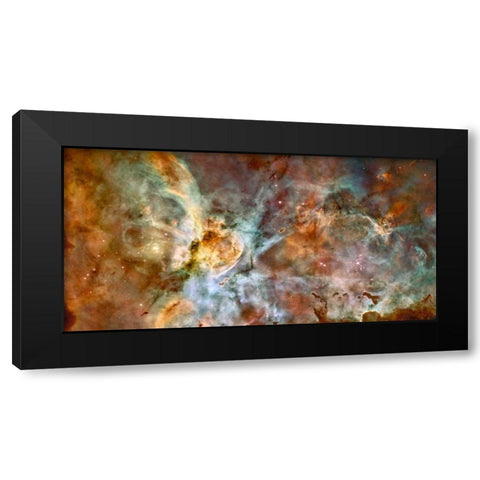 Carina Nebula Wide View Black Modern Wood Framed Art Print by NASA