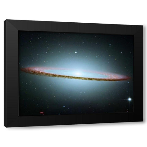 M104 - The Sombrero Galaxy - Colored with Infrared Data Black Modern Wood Framed Art Print with Double Matting by NASA