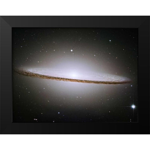 M104 - The Sombrero Galaxy -  Visible Light Black Modern Wood Framed Art Print by NASA
