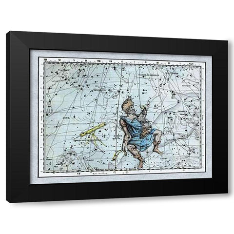 Maps of the Heavens: Auriga the Charioteer Black Modern Wood Framed Art Print by Jamieson, Alexander