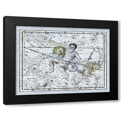 Maps of the Heavens: Aquarius the Water Bearer Black Modern Wood Framed Art Print with Double Matting by Jamieson, Alexander