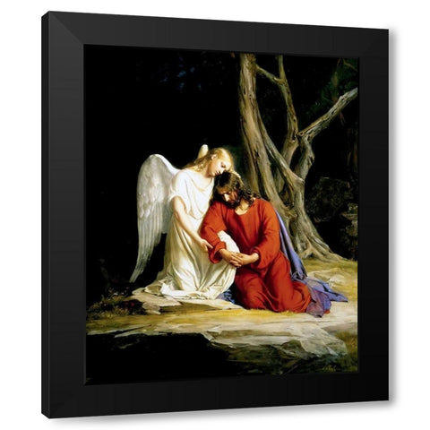 Agony in the Garden Black Modern Wood Framed Art Print with Double Matting by Bloch, Carl
