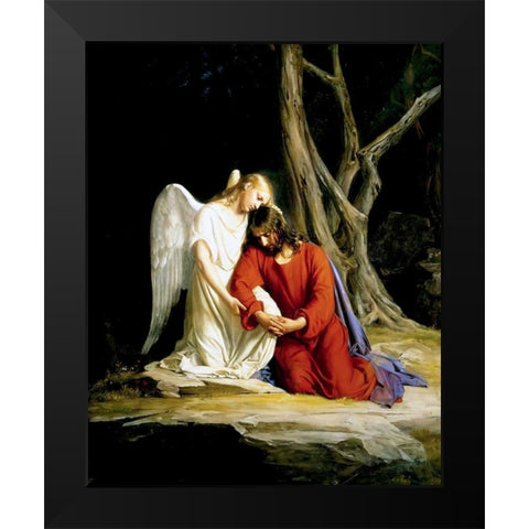 Agony in the Garden Black Modern Wood Framed Art Print by Bloch, Carl