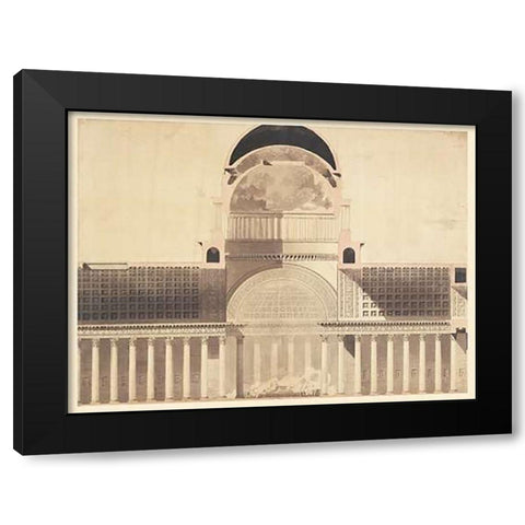 Architectural Project for the Church of the Madeleine, 1777 - 1785 Black Modern Wood Framed Art Print by Boullee, Etienne-Louis