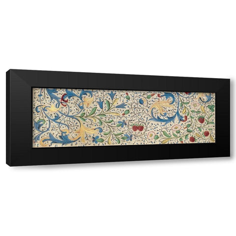 Border Detail - Horizonal Panel - Adam and Eve Eating the Forbidden Fruit Black Modern Wood Framed Art Print by Vrelant, Wilem