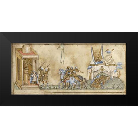 The Death of Sennacherib Black Modern Wood Framed Art Print by Italian 14th Century