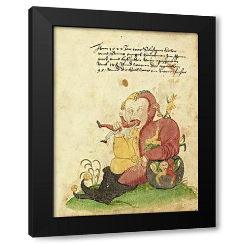 Civic festival of the Nuremberg Schembartlauf - Giant Black Modern Wood Framed Art Print by German 16th Century