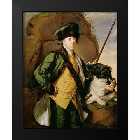 John Whetham of Kirklington Black Modern Wood Framed Art Print by Wright, Joseph