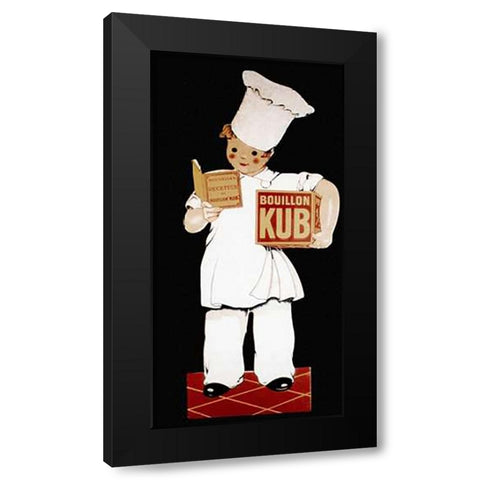 Cooks: Bouillon Kub Black Modern Wood Framed Art Print with Double Matting by Advertisement