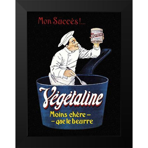 Cooks: Vegetaline Black Modern Wood Framed Art Print by Advertisement