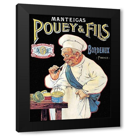 Cooks: Manteigas Pouey and Fils Black Modern Wood Framed Art Print by Oge, Eugene