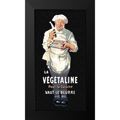 Cooks: La Vegetaline - Pour la Cuisine Black Modern Wood Framed Art Print by Advertisement