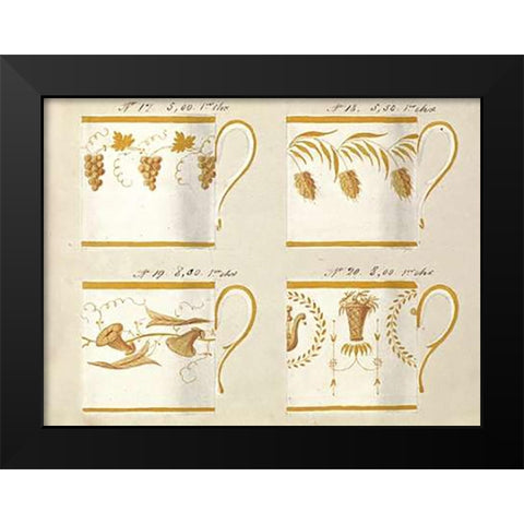 Quatre tasses du 1er choix, ca. 1800-1820 Black Modern Wood Framed Art Print by Honore