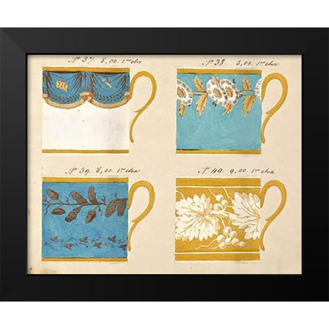 Quatre tasses du 1er choix, ca. 1800-1820 Black Modern Wood Framed Art Print by Honore