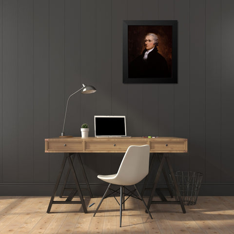 Alexander Hamilton, 1806 Black Modern Wood Framed Art Print by Trumbull, John